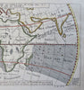 Atlantic & Indian Oceans Africa Brazil Ocean Currents 1753 Cosmant engraved map