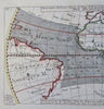 Atlantic & Indian Oceans Africa Brazil Ocean Currents 1753 Cosmant engraved map