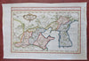 Korea Great Qing China 1749 Bellin engraved hc map Manchuria Beijing Seoul