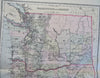 Washington & Oregon Pacific Northwest Seattle Portland Eugene 1889 Bradley map