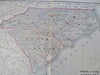 North & South Carolina Charleston Raleigh Cape Fear 1889 Bradley large map