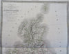 British Isles Ireland United Kingdom England Wales Scotland 1829 Lapie large map