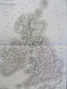 British Isles Ireland United Kingdom England Wales Scotland 1829 Lapie large map