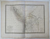 Upper & Lower Peru South America Lima La Paz Andes Mountains c. 1829 Lapie map