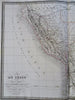 Upper & Lower Peru South America Lima La Paz Andes Mountains c. 1829 Lapie map