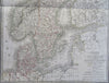 Scandinavia Denmark Iceland Norway Sweden Baltic Sea c.1830 Lapie large map