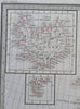 Scandinavia Denmark Iceland Norway Sweden Baltic Sea c.1830 Lapie large map