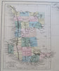 New Zealand Western Australia Tasmania Van Diemen's Land c 1853 Black Hughes map