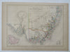 New South Wales Australia Lake Torrens Hook Shape Gold 1853 Hughes scarce map