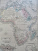 Africa Madeira Port Aden Mountains of Moon Fictional Cartography 1853 Black map