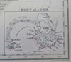 Africa Madeira Port Aden Mountains of Moon Fictional Cartography 1853 Black map