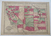 Western U.S. California Utah Nevada Arizona Railroads 1867 Johnson map