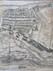 Cuneo Piedmont Savoy Northern Italy Fortifications Battle c. 1740 Basire map