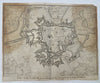 Ypres Flanders Belgium Treaty of Utrecht Fortifications c. 1740 Basire city map