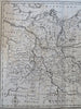 Northeast Germany Prussia Bohemia Poland Berlin Danzig Saxony c. 1740 Bowen map