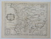 Congo Angola Benguela Africa Monomotapa Matamba c. 1750 old Bellin map