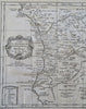 Congo Angola Benguela Africa Monomotapa Matamba c. 1750 old Bellin map