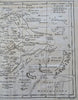 Congo Angola Benguela Africa Monomotapa Matamba c. 1750 old Bellin map