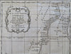 South Africa Zanzibar Mozambique Cape Colony Nataal Xhosa c. 1750 Bellin map