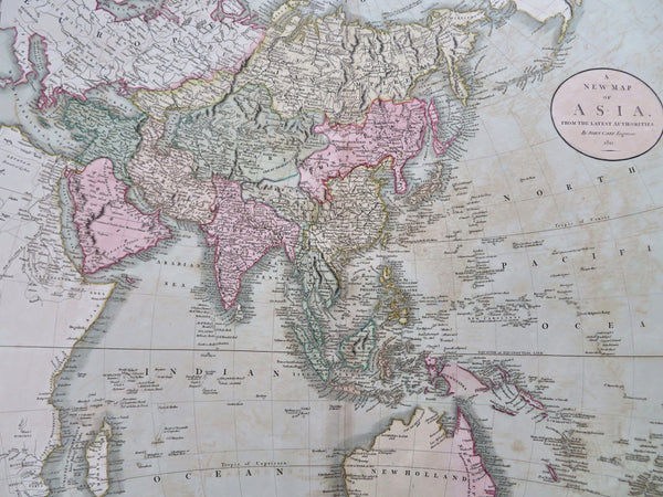 Asia 1811 Cary folio map Qing China Japan British India Ottoman Empire Russia