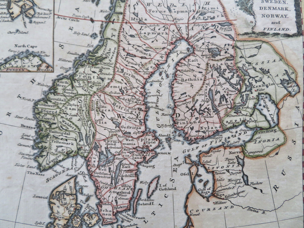 Scandinavia Sweden Denmark Norway Finland Baltic Sea 1772 Kitchin map