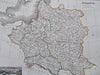 Poland Lithuania Warsaw Krakow Danzig Austria 1821 Thomson Wyld decorative map