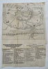 Dunkirk Northern France Coastal Battle Map c. 1630 Rare Dutch news broadside map