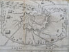 Dunkirk Northern France Coastal Battle Map c. 1630 Rare Dutch news broadside map