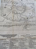 Dunkirk Northern France Coastal Battle Map c. 1630 Rare Dutch news broadside map