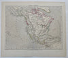 North America Salt Lake City Mormons noted on map 1874 Flemming scarce nice map