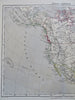 North America Salt Lake City Mormons noted on map 1874 Flemming scarce nice map