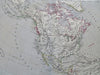 North America Salt Lake City Mormons noted on map 1874 Flemming scarce nice map