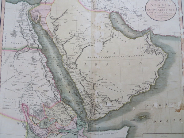 Saudi Arabia Egypt Abyssinia Mountains of the Moon 1811 John Cary large map