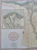 Upper & Lower Egypt Nile Delta Cairo 1811 John Cary lovely large old map