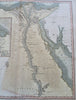 Upper & Lower Egypt Nile Delta Cairo 1811 John Cary lovely large old map