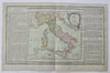 Italy Piedmont Papal States Tuscany Naples 1790 Brion Desnos engraved map