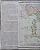 Italy Piedmont Papal States Tuscany Naples 1790 Brion Desnos engraved map