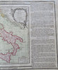 Italy Piedmont Papal States Tuscany Naples 1790 Brion Desnos engraved map