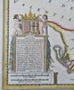 Kingdom of Aragon Spain Zaragoza Huesca 1639 Hondius lovely folio sheet rare map