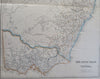 Australia New South Wales Victoria c. 1850 Bartholomew Blackie detailed map