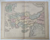 Anatolia Asia Minor Turkey Cyprus Syria 1855 D'Anville Philip scarce large map