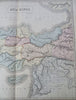 Anatolia Asia Minor Turkey Cyprus Syria 1855 D'Anville Philip scarce large map