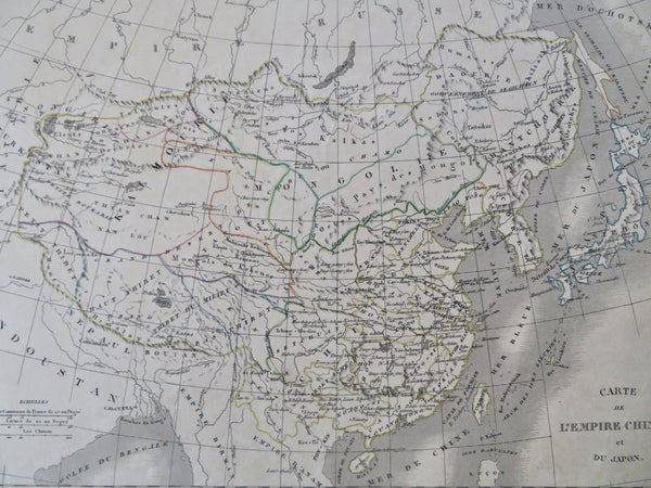 Qing Empire China Korea Manchuria Japan Tibet Mongolia 1830 engraved map