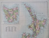 New Zealand North & South Islands Wellington Auckland 1879 A & C Black map