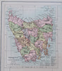 New Zealand North & South Islands Wellington Auckland 1879 A & C Black map