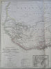 Western Africa Gulf of Guinea Senegal Gambia Dahomey 1853 Detailed German Map