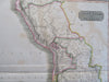 Peru Chile Patagonia La Plata Montevideo Buenos Aires 1816 Thomson large map