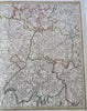 Holy Roman Empire Bohemia Germany Swabia Switzerland France c. 1760 Latre map