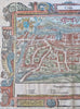 Tours France 1598 Munster decorative antique birds-eye city view print