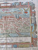 Tours France 1598 Munster decorative antique birds-eye city view print